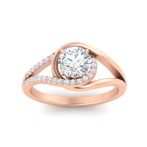 Swirl Split Diamond Ring For Women