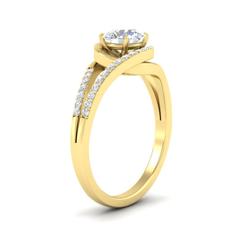 Swirl Split Diamond Ring For Women