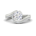 Load image into Gallery viewer, round-cut-swirl-diamond-wedding-band-set-in-white-gold-fdens7806ro-nl-wg.jpg?v=1759906353