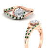 Load image into Gallery viewer, Round Cut Swirl Split Engagement Ring
