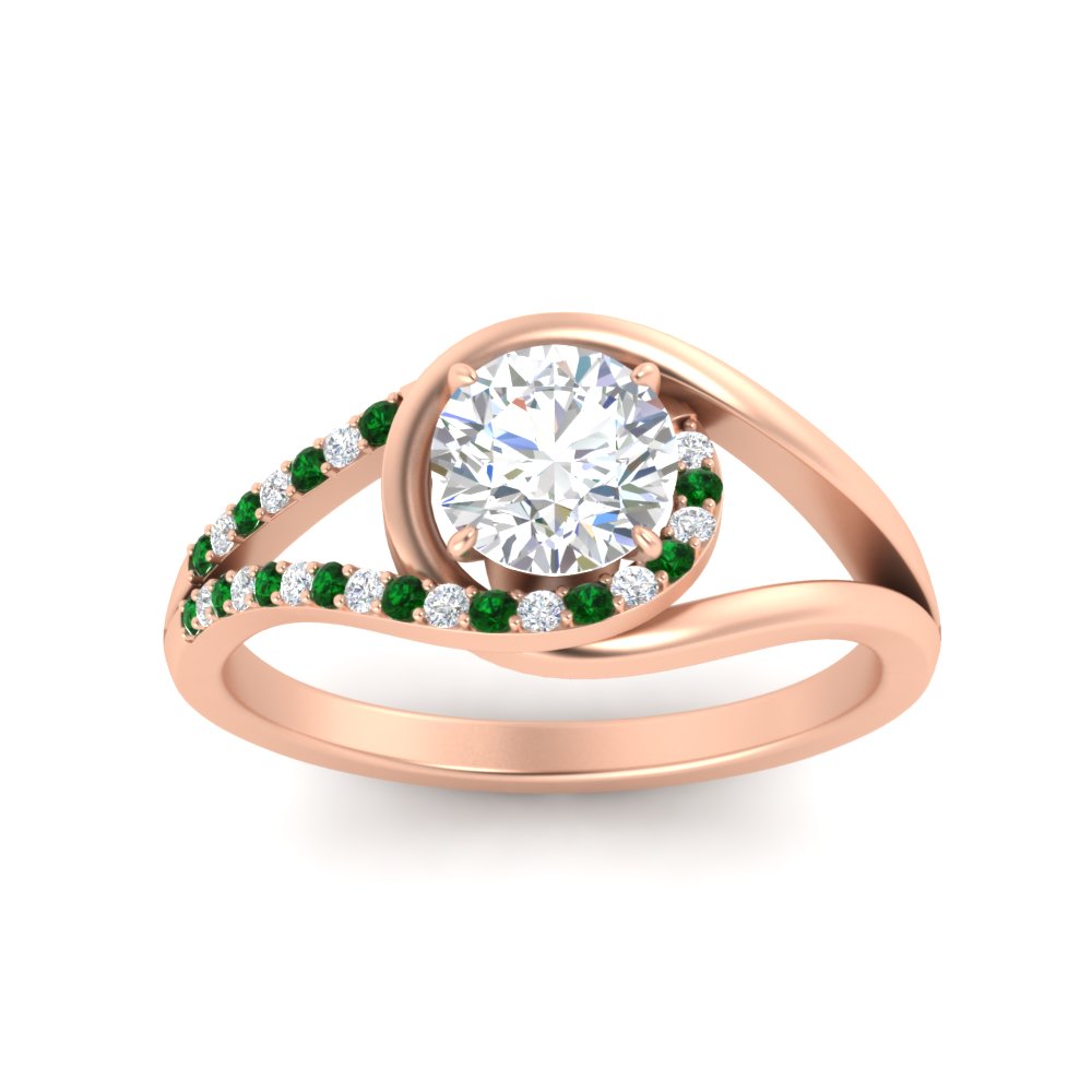 Swirl Split Diamond Ring For Women