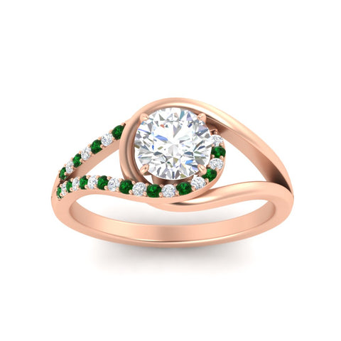 Swirl Split Diamond Ring For Women