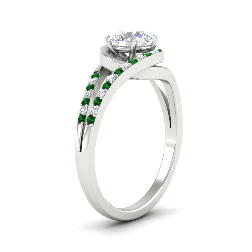Swirl Split Diamond Ring For Women