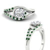 Load image into Gallery viewer, Round Cut Swirl Split Engagement Ring