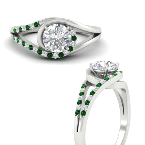 Swirl Split Diamond Ring For Women
