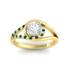 Load image into Gallery viewer, Round Cut Swirl Split Engagement Ring