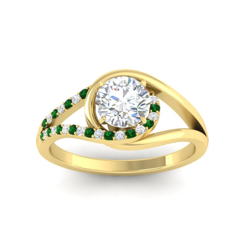 Swirl Split Diamond Ring For Women