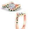 Load image into Gallery viewer, round-cut-swirl-emerald-wedding-band-set-in-rose-gold-fdens7806rogemgrangle3-nl-rg_c3cc63b3-00bb-4885-8b78-3bd1458c9e5a.jpg?v=1759906371