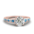 Thumbnail 19 - round-cut-swirl-engraved-channel-accent-diamond-engagement-ring-with-blue-topaz-in-FD122866RORGICBLTO-NL-RG