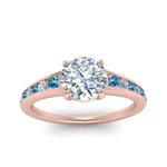 Load image into Gallery viewer, round-cut-swirl-engraved-channel-accent-diamond-engagement-ring-with-blue-topaz-in-FD122866RORGICBLTO-NL-RG
