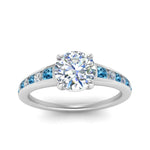 Load image into Gallery viewer, round-cut-swirl-engraved-channel-accent-diamond-engagement-ring-with-blue-topaz-in-FD122866RORGICBLTO-NL-WG
