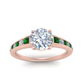 Thumbnail 17 - round-cut-swirl-engraved-channel-accent-diamond-engagement-ring-with-emerald-in-FD122866RORGEMGR-NL-RG
