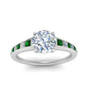 Load image into Gallery viewer, round-cut-swirl-engraved-channel-accent-diamond-engagement-ring-with-emerald-in-FD122866RORGEMGR-NL-WG