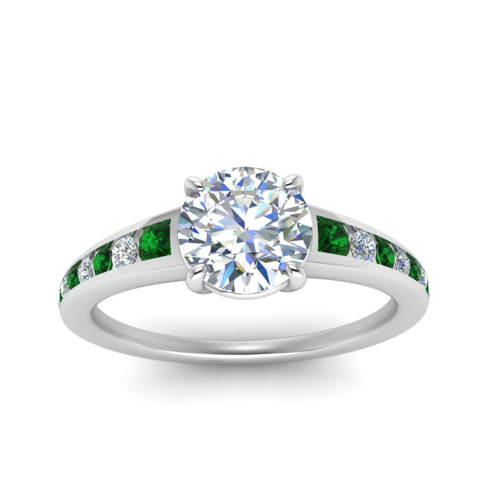 round-cut-swirl-engraved-channel-accent-diamond-engagement-ring-with-emerald-in-FD122866RORGEMGR-NL-WG