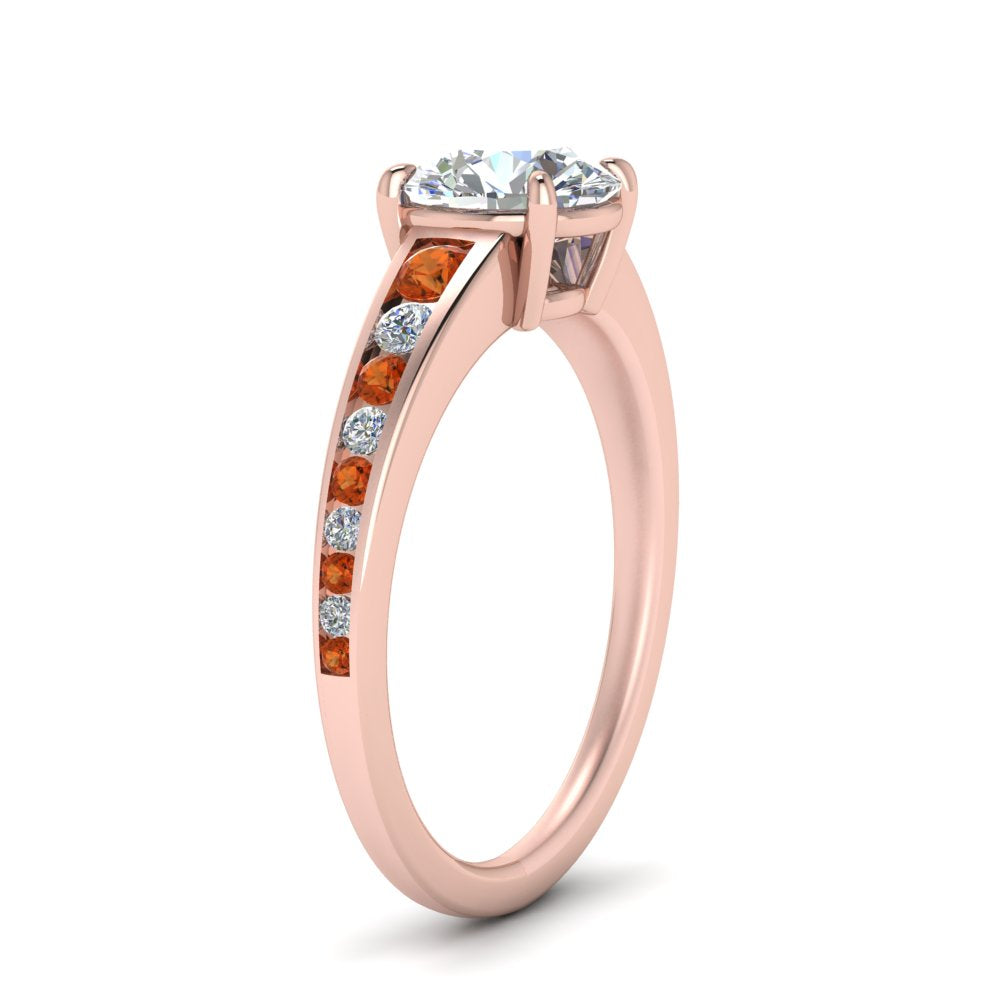 round-cut-swirl-engraved-channel-accent-diamond-engagement-ring-with-orange-sapphire-in-FD122866RORGSAOR-NL-RG