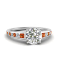 Thumbnail 37 - round-cut-swirl-engraved-channel-accent-diamond-engagement-ring-with-orange-sapphire-in-FD122866RORGSAOR-NL-WG