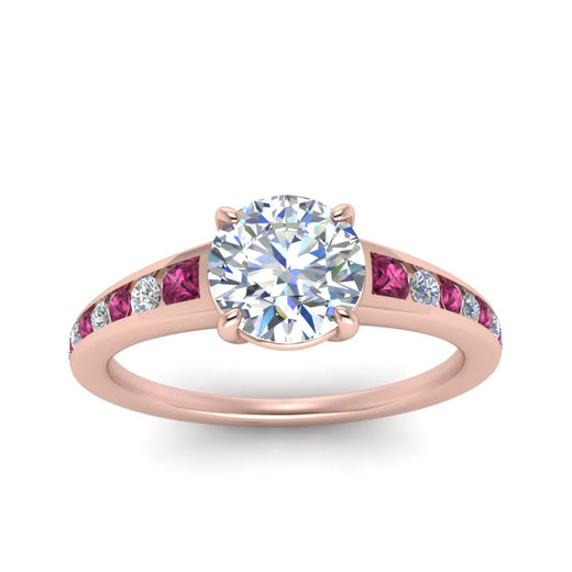 round-cut-swirl-engraved-channel-accent-diamond-engagement-ring-with-pink-sapphire-in-FD122866RORGSADRPI-NL-RG