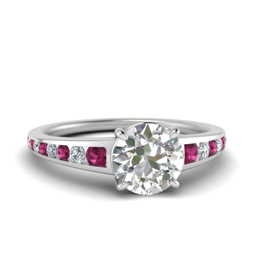 round-cut-swirl-engraved-channel-accent-diamond-engagement-ring-with-pink-sapphire-in-FD122866RORGSADRPI-NL-WG