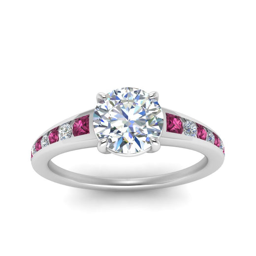 round-cut-swirl-engraved-channel-accent-diamond-engagement-ring-with-pink-sapphire-in-FD122866RORGSADRPI-NL-WG