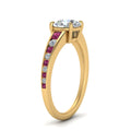 Thumbnail 63 - round-cut-swirl-engraved-channel-accent-diamond-engagement-ring-with-pink-sapphire-in-FD122866RORGSADRPI-NL-YG