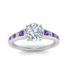 Load image into Gallery viewer, round-cut-swirl-engraved-channel-accent-diamond-engagement-ring-with-purple-topaz-in-FD122866RORGVITO-NL-WG