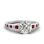 Load image into Gallery viewer, round-cut-swirl-engraved-channel-accent-diamond-engagement-ring-with-ruby-in-FD122866RORGRUDR-NL-WG
