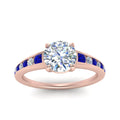 Thumbnail 5 - round-cut-swirl-engraved-channel-accent-diamond-engagement-ring-with-sapphire-in-FD122866RORGSABL-NL-RG