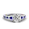 Load image into Gallery viewer, round-cut-swirl-engraved-channel-accent-diamond-engagement-ring-with-sapphire-in-FD122866RORGSABL-NL-WG