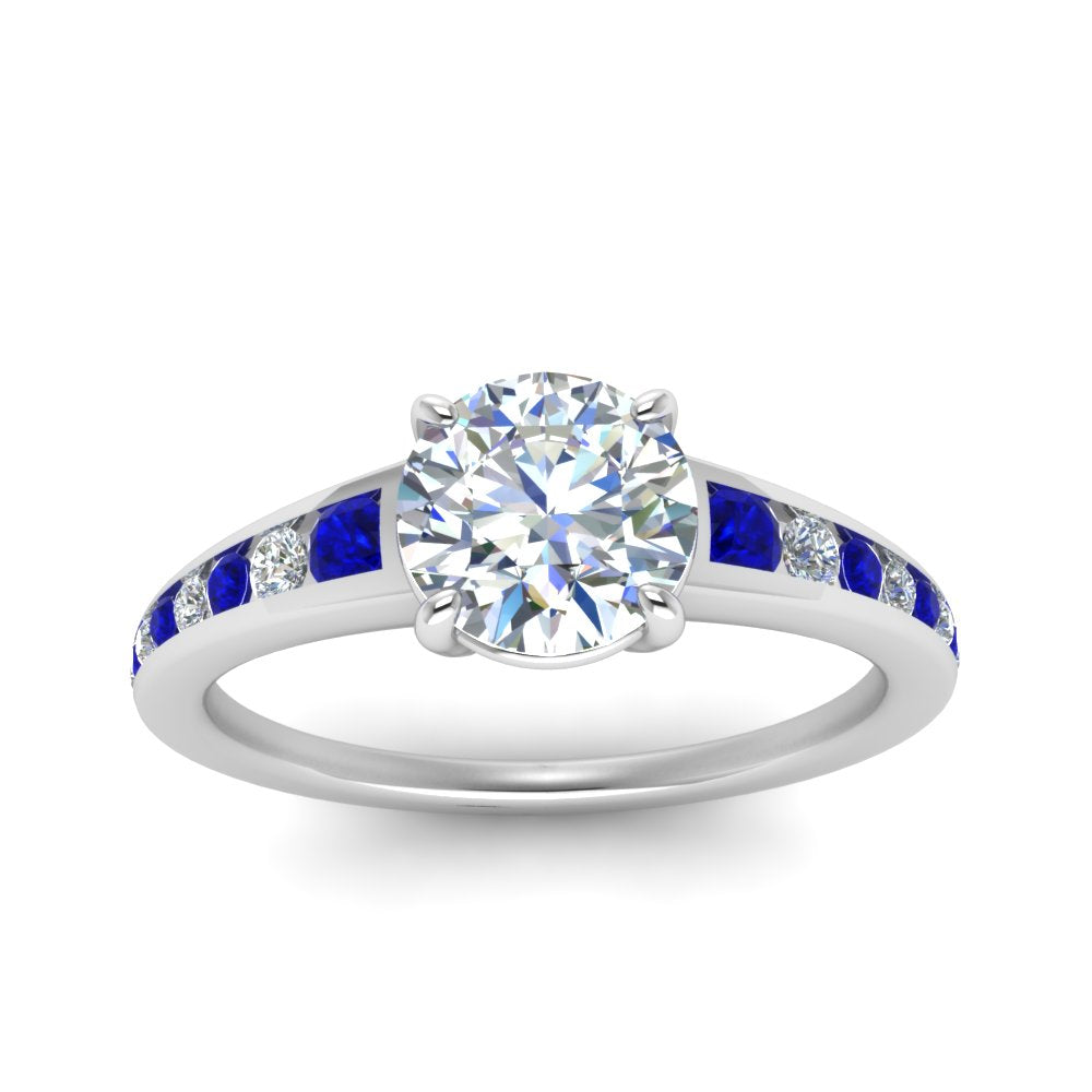 round-cut-swirl-engraved-channel-accent-diamond-engagement-ring-with-sapphire-in-FD122866RORGSABL-NL-WG