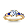 Load image into Gallery viewer, round-cut-swirl-engraved-channel-accent-diamond-engagement-ring-with-sapphire-in-FD122866RORGSABL-NL-YG