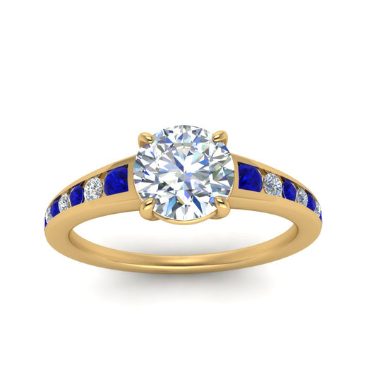 round-cut-swirl-engraved-channel-accent-diamond-engagement-ring-with-sapphire-in-FD122866RORGSABL-NL-YG