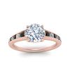 Load image into Gallery viewer, round-cut-swirl-engraved-channel-accent-engagement-ring-with-black-diamond-in-FD122866RORGBLACK-NL-RG