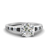 Load image into Gallery viewer, round-cut-swirl-engraved-channel-accent-engagement-ring-with-black-diamond-in-FD122866RORGBLACK-NL-WG