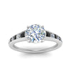 Load image into Gallery viewer, round-cut-swirl-engraved-channel-accent-engagement-ring-with-black-diamond-in-FD122866RORGBLACK-NL-WG