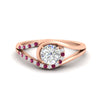 Load image into Gallery viewer, Round Cut Swirl Split Engagement Ring