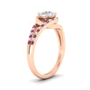 Load image into Gallery viewer, Round Cut Swirl Split Engagement Ring