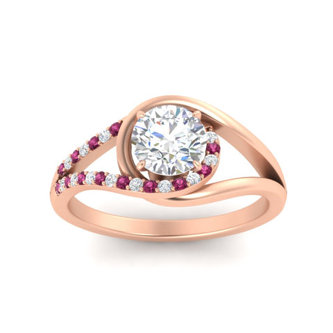 Swirl Split Diamond Ring For Women