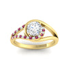 Load image into Gallery viewer, Round Cut Swirl Split Engagement Ring