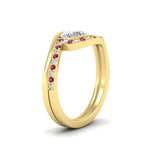 Load image into Gallery viewer, round-cut-swirl-pink-sapphire-wedding-band-set-in-yellow-gold-fdens7806rogsadrpiangle2-nl-yg.jpg?v=1759906354