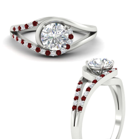 Swirl Split Diamond Ring For Women