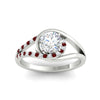 Load image into Gallery viewer, Round Cut Swirl Split Engagement Ring