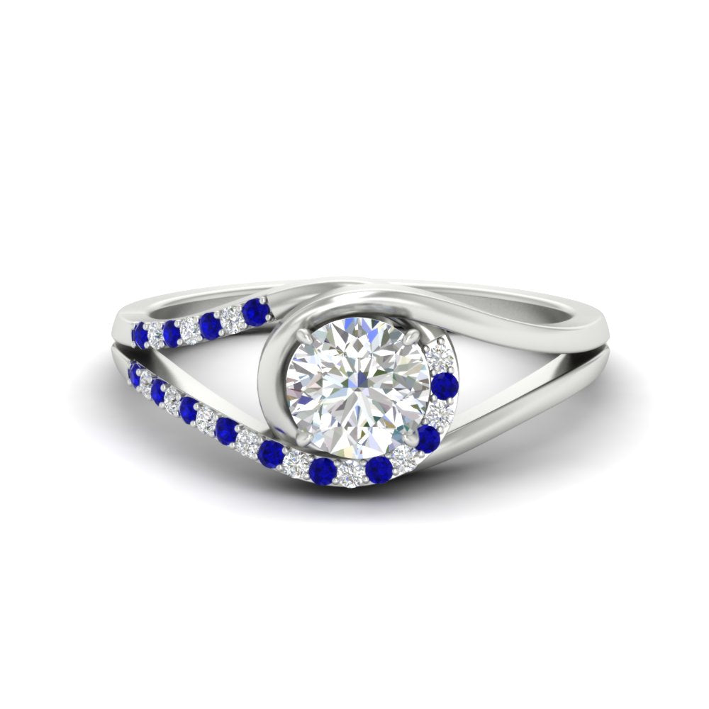 Swirl Split Diamond Ring For Women