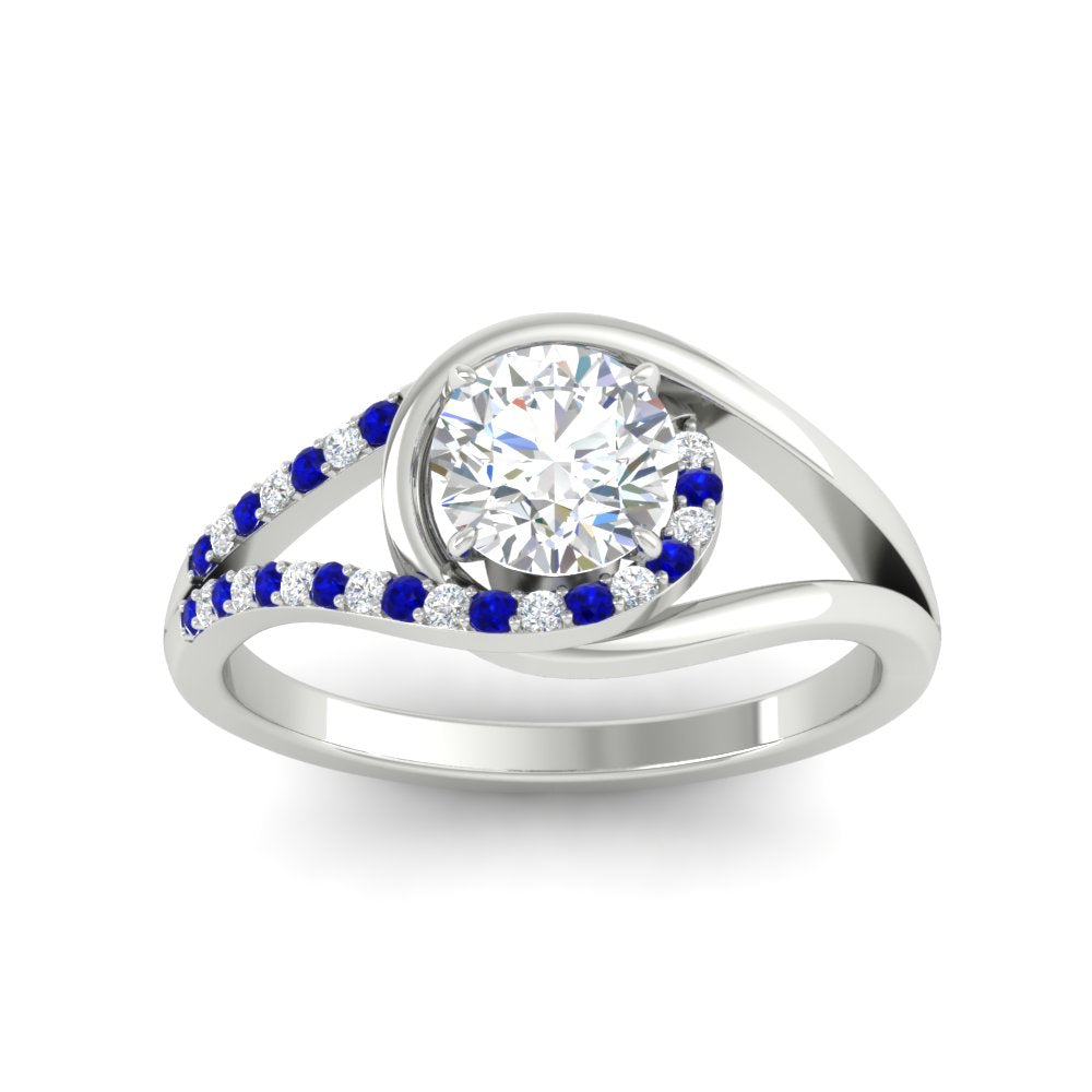 Swirl Split Diamond Ring For Women