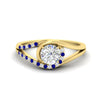 Load image into Gallery viewer, Round Cut Swirl Split Engagement Ring