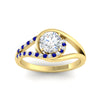 Load image into Gallery viewer, Round Cut Swirl Split Engagement Ring