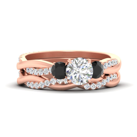 round-cut-three-stone-twisted-black-diamond-wedding-band-in-rose-gold-fdens3301rogblacksleep-nl-rg.jpg