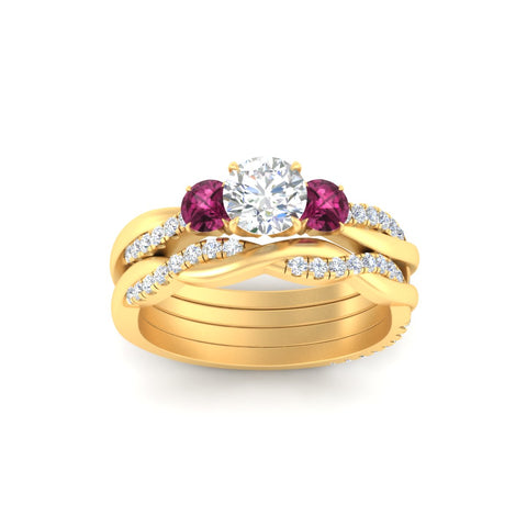 round-cut-three-stone-twisted-pink-sapphire-wedding-band-in-yellow-gold-fdens3301rogsadrpiangle5-nl-yg.jpg