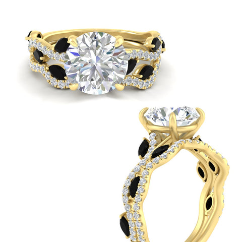 round-cut-twisted-curved-shank-black-diamond-bridal-set-in-yellow-gold-fdens11656rogblackangle3-nl-yg.jpg