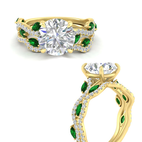 round-cut-twisted-curved-shank-emerald-bridal-set-in-yellow-gold-fdens11656rogemgrangle3-nl-yg.jpg