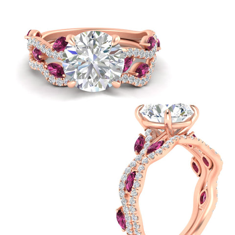 round-cut-twisted-curved-shank-pink-sapphire-bridal-set-in-rose-gold-fdens11656rogsadrpiangle3-nl-rg.jpg
